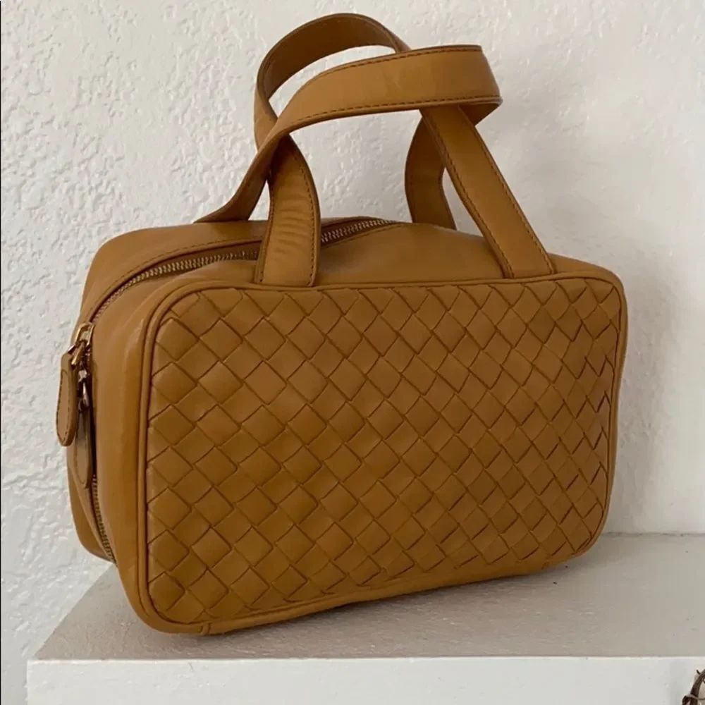 Bottega Venetta Intrecciato caramel mini bag